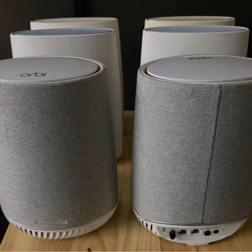 netgear Orbi Mesh WiFi Routers Gray and White